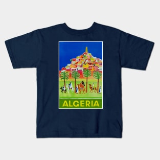 ALGERIA Vintage Advertising Travel Print Kids T-Shirt